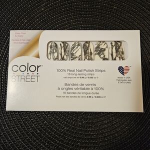 Color Street Mystic Marble Nail Strips - Black & White - Retired
